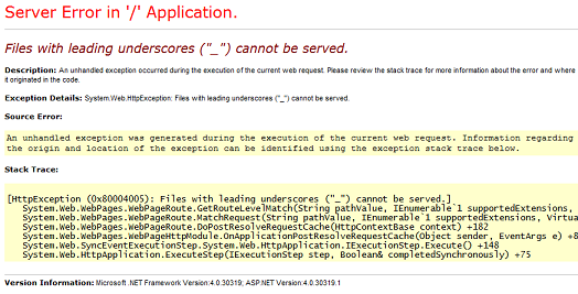 microsoft webmatrix http error 403.14 - forbidden